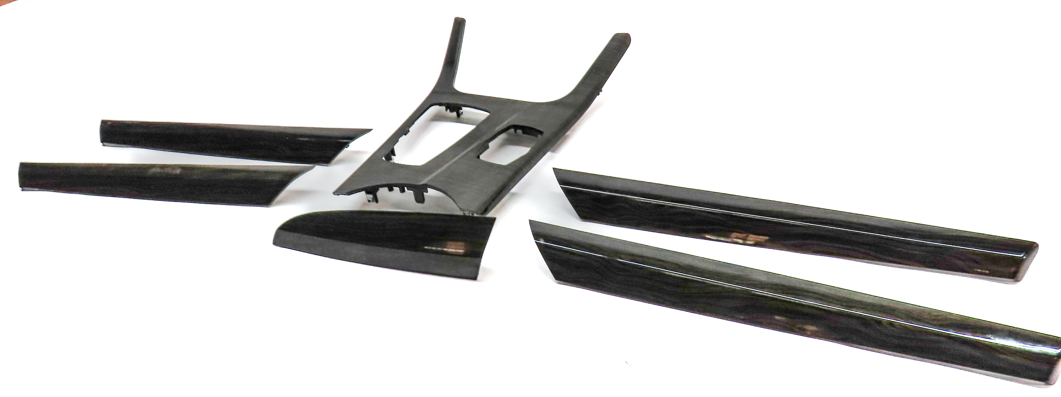 2012 BMW X3 (F25) INTERIOR FRONT/REAR DOOR CENTER CONSOLE TRIM SET/6 (Wave) — exact item pictured